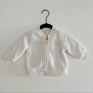 Baby white faux fur jacket
